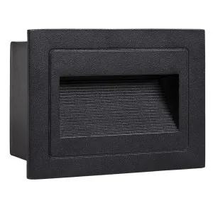 Havit Trin Maxi Square LED Weatherproof Recessed Outdoor Step Light 240V AC Black by Havit, a LED Lighting for sale on Style Sourcebook