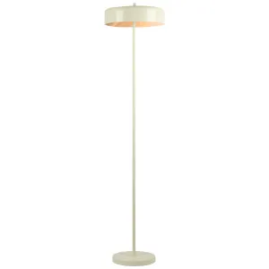 CLA Kello Minimalist Drum Shade Floor Lamp Glossy Cream by Compact Lamps Australia, a Floor Lamps for sale on Style Sourcebook