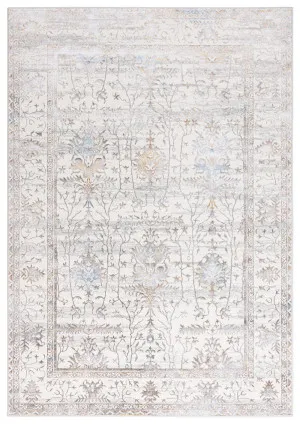 Jodhi Cream Blue And Tan Lustrous Traditional Rug by Miss Amara, a Contemporary Rugs for sale on Style Sourcebook