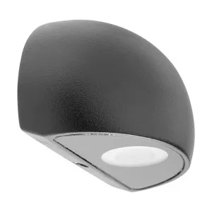 Havit Serres Half-Dome LED Weatherproof Outdoor Wall Light Black by Havit, a LED Lighting for sale on Style Sourcebook