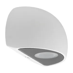 Havit Serres Half-Dome LED Weatherproof Outdoor Wall Light White by Havit, a LED Lighting for sale on Style Sourcebook