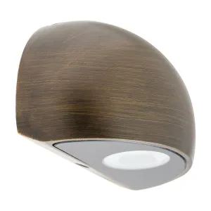 Havit Serres Half-Dome LED Weatherproof Outdoor Wall Light Antique Brass by Havit, a LED Lighting for sale on Style Sourcebook