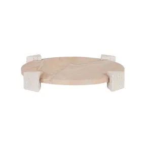 Rufus Hedra Round Tray - Honeycombed Beige  - Rainbow Sandstone by null, a Decorative Plates & Bowls for sale on Style Sourcebook