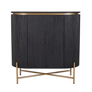 Arthur Storage Unit - Matt Black - Antique Brass by null, a Sideboards, Buffets & Trolleys for sale on Style Sourcebook