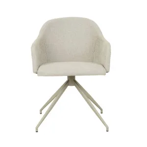 Riley Piped Spider Leg Office Chair - Feather Speckle - Sandstone PU by null, a Chairs for sale on Style Sourcebook