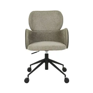Edwin Office Chair - Khaki Grey - Vintage Matt Green PU by null, a Chairs for sale on Style Sourcebook