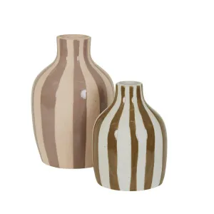 Hanson Hako Small Vase - Sepia Stripe by null, a Vases & Jars for sale on Style Sourcebook