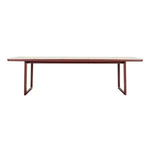 Valencia Frame Dining Table - Faux White Travertine - Beige by null, a Outdoor Furniture for sale on Style Sourcebook