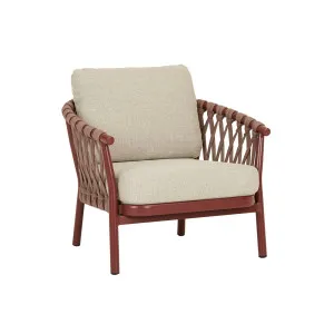 Montroi Weave Sofa Chair - Sunbaked Clay - Natural by null, a Outdoor Furniture for sale on Style Sourcebook