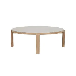 Cannes Quadra Round Coffee Table - Crema - Natural Teak by null, a Outdoor Furniture for sale on Style Sourcebook