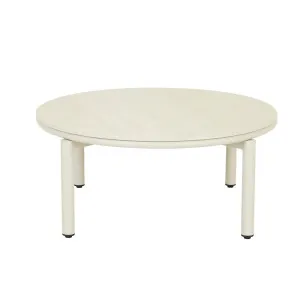 Melba Round Coffee Table - Faux Light Travertine - Sandcastle by null, a Outdoor Furniture for sale on Style Sourcebook