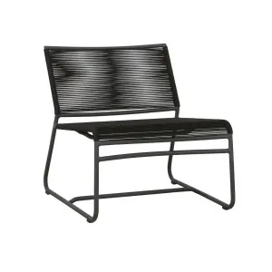 Normandy Linear Occasional Chair - Licorice 4mm Rope - Graphite by null, a Outdoor Furniture for sale on Style Sourcebook