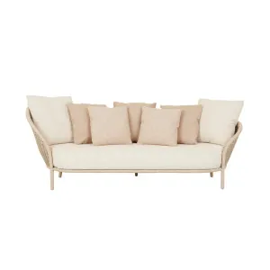 Fairhaven Curve 3 Seater Sofa - Shell Straw - Oatmeal by null, a Outdoor Furniture for sale on Style Sourcebook