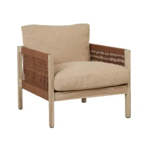 Normandy Linear Sofa Chair - Sesame - Aged Teak by null, a Outdoor Furniture for sale on Style Sourcebook