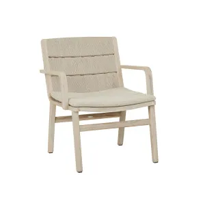 Sutton Occasional Chair - Mushroom - Aged Teak by null, a Outdoor Furniture for sale on Style Sourcebook
