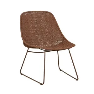 Normandy Sleigh Occasional Chair - Brique Weave - Brique by null, a Outdoor Furniture for sale on Style Sourcebook