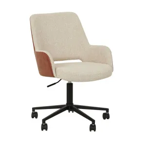 Quentin Office Chair - Ecru Wheat - VINTAGE TAN PU by null, a Chairs for sale on Style Sourcebook