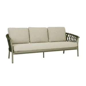 Montroi Weave 3 Seater Sofa - Jungle Green - Natural by null, a Outdoor Furniture for sale on Style Sourcebook