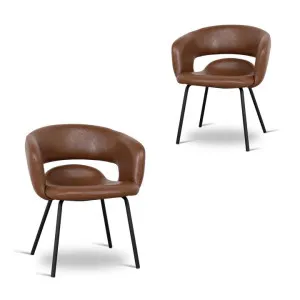 Set of 2 - Dalca Black Dining Chair - Antique Brown by Interior Secrets - AfterPay Available by Interior Secrets, a Dining Chairs for sale on Style Sourcebook