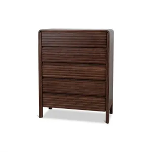Amparo Tallboy Drawer Chest - Walnut by Interior Secrets - AfterPay Available by Interior Secrets, a Dressers & Chests of Drawers for sale on Style Sourcebook