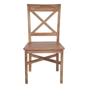 Sorrento Solid Dining Chair in Mangowood Havana by OZ Design, a Dining Chairs for sale on Style Sourcebook