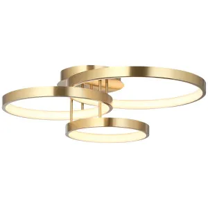 Cougar Zola Gold Modern LED Semi-Flush Mount Ceiling Light 3-Light by Cougar, a LED Lighting for sale on Style Sourcebook