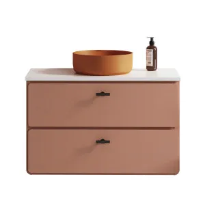 Colby Vanity 900mm Centre Basin Colour Upgrade SilkSurface AC Top Wall hung by Timberline, a Vanities for sale on Style Sourcebook