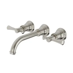 Cromford Wall Basinorbath Set Lead Free In Brushed Nickel By Phoenix by PHOENIX, a Bathroom Taps & Mixers for sale on Style Sourcebook