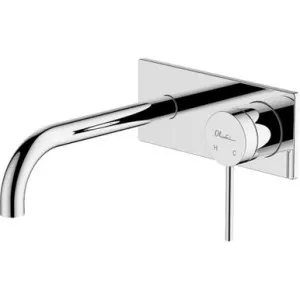 Venice Curved Wall Basin Mixer Set 200mm Spout 5Star Lead Free | Made From Zinc/Brass In Chrome Finish By Oliveri by Oliveri, a Bathroom Taps & Mixers for sale on Style Sourcebook