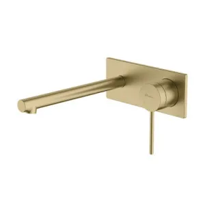 Venice Wall Bath Or Basin Mixer (Straight 200mm Spout And Wall Plate) 5Star Classic Lead Free In Gold By Oliveri by Oliveri, a Bathroom Taps & Mixers for sale on Style Sourcebook
