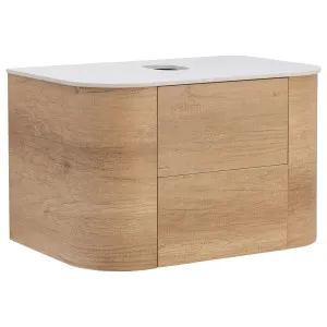 Solara 75cm Single Wall Hung Vanity, Sienna Tan by null, a Vanities for sale on Style Sourcebook