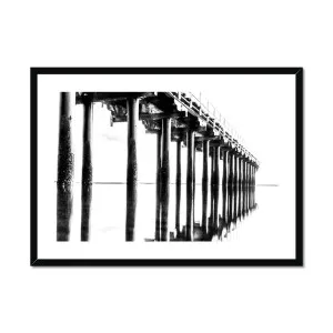 Coastal Pier  Black & White Framed & Mounted Print by Adam Davies, a Prints for sale on Style Sourcebook