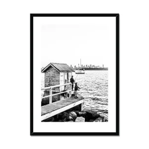 Fishing With Love Monochrome Framed & Mounted Print by Adam Davies, a Prints for sale on Style Sourcebook