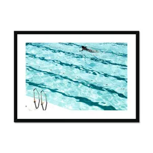 Sydney Bondi Icebergs Swimmer Coastal Framed & Mounted Print by Seek & Ramble, a Prints for sale on Style Sourcebook