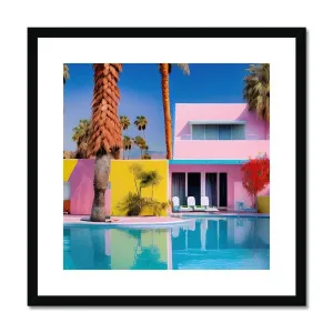 Palm Springs Architecture Colour Ai Framed & Mounted Print by Seek & Ramble, a Prints for sale on Style Sourcebook