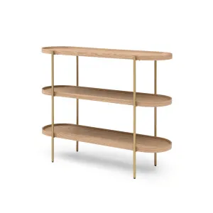 Cleo 3 Tier Shelf 120cm x 80cm Bookcase/Console Ash Gold Frame by null, a Bookshelves for sale on Style Sourcebook