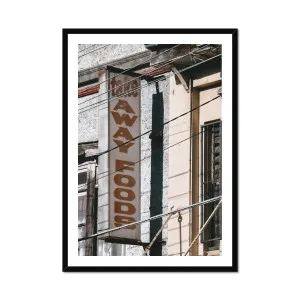 Take Away Foods  Framed Print by Seek & Ramble, a Prints for sale on Style Sourcebook