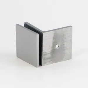 Boston 90 Degree Wall to Glass Bracket Satin Chrome by Estelle, a Bathroom Fixtures for sale on Style Sourcebook