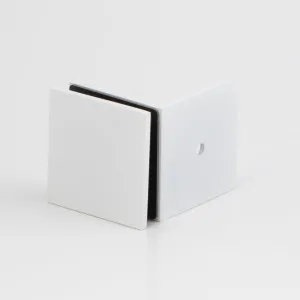 Boston 90 Degree Wall to Glass  Bracket White by Estelle, a Bathroom Fixtures for sale on Style Sourcebook