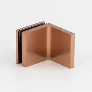 Stealth Wall to Glass Bracket with Cover Plate - Brushed Rose Gold by Estelle, a Bathroom Fixtures for sale on Style Sourcebook