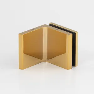 Stealth Wall to Glass Bracket with Cover Plate - Polished Gold by Estelle, a Bathroom Fixtures for sale on Style Sourcebook