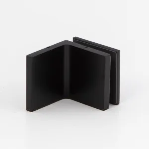Stealth Wall to Glass Bracket with Cover Plate - Matte Black by Estelle, a Bathroom Fixtures for sale on Style Sourcebook