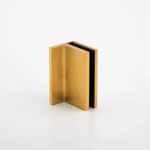 Statesman Wall to Glass Clamp with leg Raw Brushed Brass by Estelle, a Bathroom Fixtures for sale on Style Sourcebook