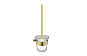 Statesman Toilet Brush and Holder Brushed Brass by null, a Toilet Brushes & Sets for sale on Style Sourcebook
