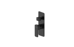 Boston Shower Mixer with Diverter Matte Black by null, a Shower Heads & Mixers for sale on Style Sourcebook