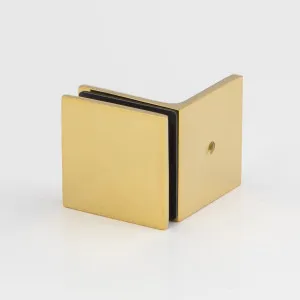 Boston 90 Degree Wall to Glass Bracket Polished Brass by Estelle, a Bathroom Fixtures for sale on Style Sourcebook