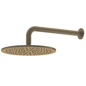 Pinnacles Wall Mount Shower Head and Arm Antique Brass by null, a Shower Heads & Mixers for sale on Style Sourcebook