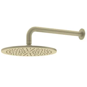 Pinnacles Wall Mount Shower Head and Arm Soft Gold Brushed by null, a Shower Heads & Mixers for sale on Style Sourcebook