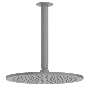 Pinnacles Ceiling Shower Arm and Head Brushed Gun Metal by null, a Shower Heads & Mixers for sale on Style Sourcebook