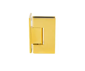 Boston Wall to Glass 90 Degree Hinge with L Type Mounting Plate - Brushed Brass by Estelle, a Bathroom Fixtures for sale on Style Sourcebook